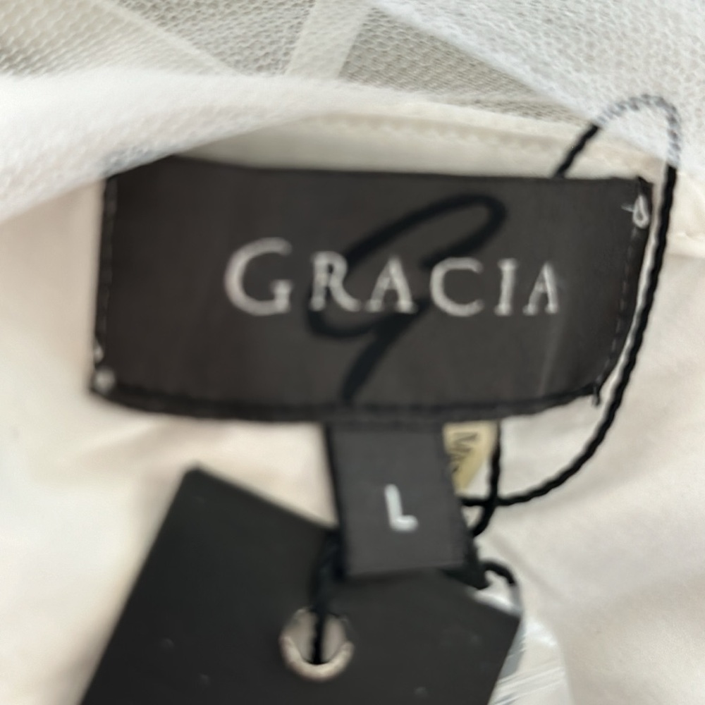 GARCIA WOMENS WHITE COTTON TOP LARGE - Picture 5 of 7